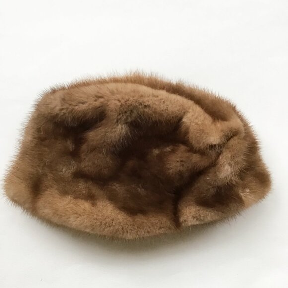 Vintage Aladino Stefani Vincent & Bill Brown Fur Feather Winter Hat - Picture 2 of 9